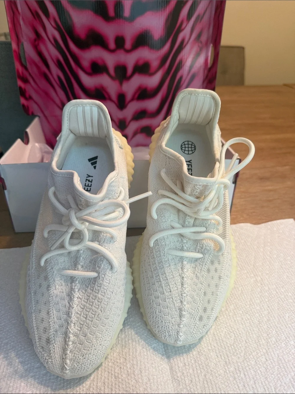 Yeezy Boost 350 V2 Cream/Off-White Knit Sneakers